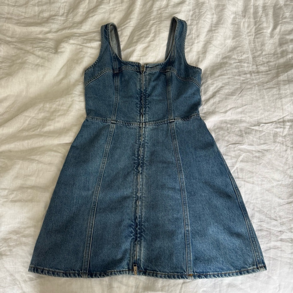 Frame denim mini zip dress